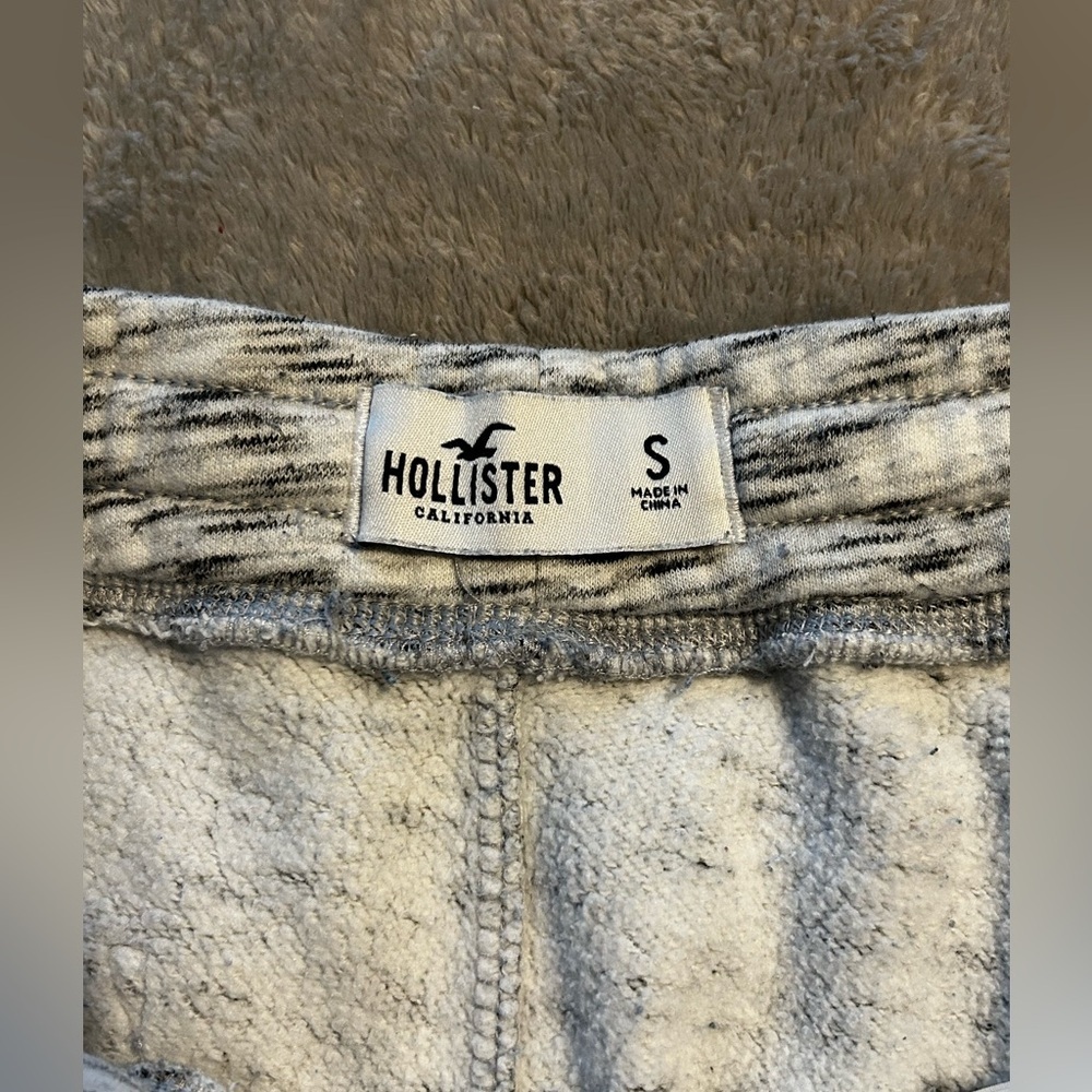 Hollister Gray Logo Joggers S Slim Fit Sweatpants Y2K Athleisure - Picture 7 of 11